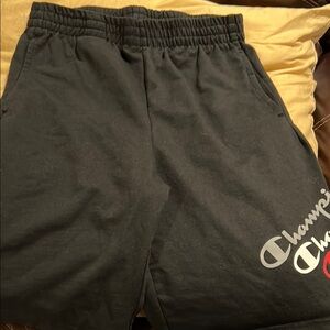 Champion Boys Xl Black Athletic Shorts Cotton Blend